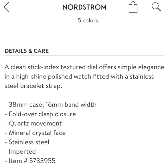 Kate Spade Gold Metro Bracelet Watch 38mm main image 5